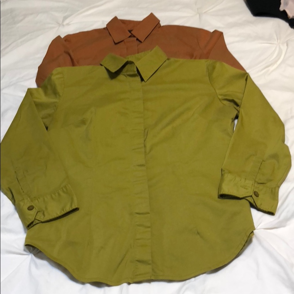 2 New York & Company Stretch Shirts